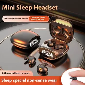 Беспроводные наушники Bluetooth для сна, наушники 5.2 Mini Sports In-ear Waterproof белый