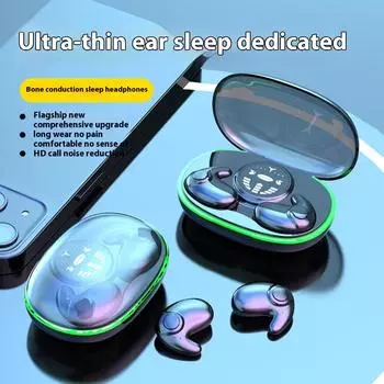 Беспроводные наушники Bluetooth для сна TWS с костной проводимостью 5.3 Сверхдолгий срок службы Шумоподавление чёрный