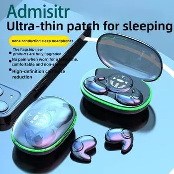 Беспроводные наушники Bluetooth для сна TWS с костной проводимостью 5.3 Сверхдолгий срок службы Шумоподавление чёрный