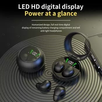 Беспроводные наушники Bluetooth для сна, ультраминиатюрные, скрытые, внутриканальные, с долгим сроком службы, шумоподавлением чёрный