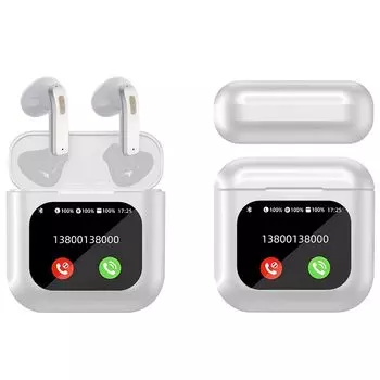 Беспроводные наушники Bluetooth K1 с технологией YTCYKJ Оснащены интеллектуальным сенсорным дисплеем Функция шумоподавления ENC До 30 часов воспроизведения
