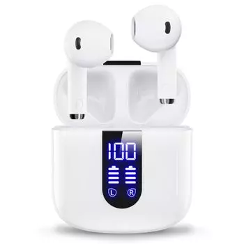 Беспроводные наушники Bluetooth наушники Наушники Bluetooth типа вставные (белый)