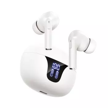 Беспроводные наушники Bluetooth Обновленный Bluetooth Bluetooth ENC Шумоподавление Автоматический Bluetooth Длительное время работы IPX7 Быстрый Подходят для конференций Наушники, белый
