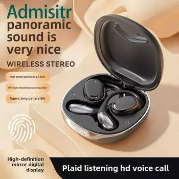 Беспроводные наушники Bluetooth с костной проводимостью, сверхдолговечные спортивные наушники с шумоподавлением чёрный