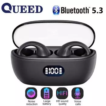 Беспроводные наушники Bluetooth с подвесным наушником, два уха, удобное ношение, высококачественные спортивные звонки белый