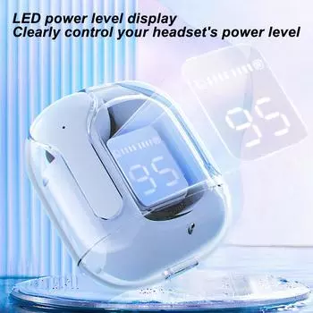 Беспроводные наушники Bluetooth с прозрачным чехлом ENC с шумоподавлением Bluetooth 5.2 HiFi звук легкие беспроводные спортивные наушники
