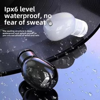 Беспроводные наушники Bluetooth с шумоподавлением, внутриканальные, HD-звонки для длительных занятий спортом на открытом воздухе чёрный