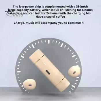 Беспроводные наушники Bluetooth с зарядным чехлом. Стабильное соединение. Шумоподавляющие внутриканальные наушники с низкой задержкой. красный