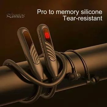 Беспроводные наушники BT-8 HiFi с интеллектуальным шумоподавлением, светодиодным цифровым дисплеем, совместимым с Bluetooth, 5.3-дюймовые спортивные стереонаушники с шейным ободом для iPhone зелёный