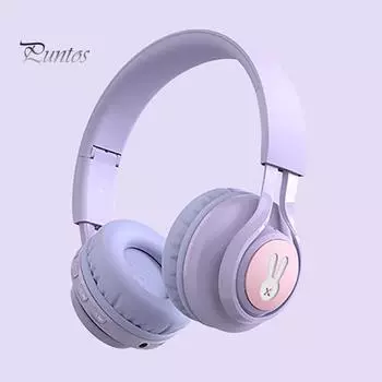 Беспроводные наушники, динамическая высококачественная защита слуха, Bluetooth-совместимая портативная детская гарнитура 5.0, аудиоаксессуары фиолетовый