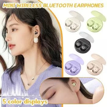 Беспроводные наушники для сна Наушники-вкладыши Bluetooth Наушники для бокового ношения Не чувствуются Наушники с длительным сроком службы батареи One Size чёрный