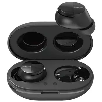 Беспроводные наушники ELECOM полностью беспроводные совместимые с AAC канального типа черные маленькие Bluetooth5.0 LBT-TWS12BK чёрный