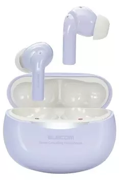Беспроводные наушники ELECOM с шумоподавлением Bluetooth, совместимые с AAC, легкие, полностью беспроводные, режим ушных вкладышей, режим внешнего звука, фиолетовый
