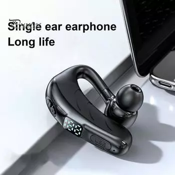 Беспроводные наушники HiFi Sound Digital Display Длительное время ожидания Заушный крючок Bluetooth-совместимый наушник для бизнеса жёлтый