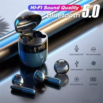 Беспроводные наушники J28 TWS со светодиодным дисплеем, Bluetooth-наушники, гарнитура с шумоподавлением, HIFI, стерео, водонепроницаемые наушники с микрофоном и низкой задержкой
