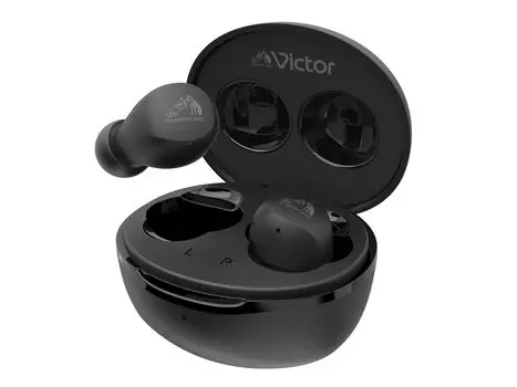 Беспроводные наушники JVC Kenwood Victor Bluetooth, общее время воспроизведения 23 часа с микрофоном, маленькие, легкие, водонепроницаемые, черные, HA-A6T-B Ver.5.4 HA-A6T