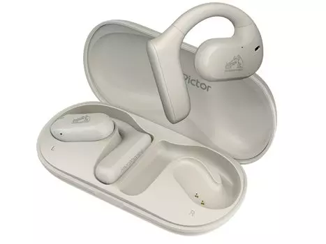 Беспроводные наушники JVC Kenwood Victor с Bluetooth Nearphones Возможность прослушивания, не закрывая уши Удаленная работа Заушный крючок До 17 часов воспроизведения Белый