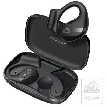 Беспроводные наушники JVC Kenwood Victor с открытым ушным каналом Bluetooth Возможность прослушивания без закрывания ушей Заушный крючок До 38 часов воспроизведения Микрофон в комплекте
