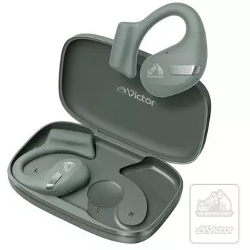 Беспроводные наушники JVC Kenwood Victor с открытым ушным каналом Bluetooth Возможность прослушивания без закрывания ушей Заушный крючок До 38 часов воспроизведения Микрофон в комплекте