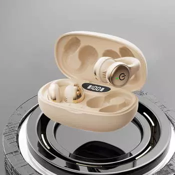 Беспроводные наушники-клипсы Bluetooth 5.4 с длительным сроком службы батареи и дисплеем высокой четкости, стереозвуком HIFI, Bluetooth-наушники Free Size