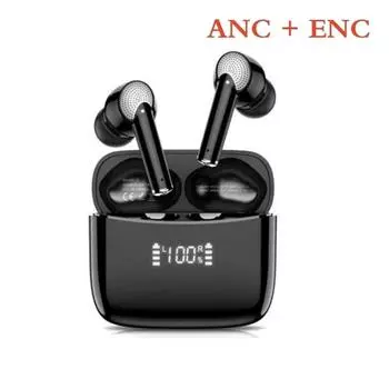 Беспроводные наушники Led ANC ENC Bluetooth 5.3, стереонаушники с глубокими басами и микрофоном HD, водонепроницаемость IPX7, 40 часов воспроизведения