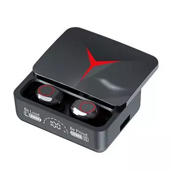 Беспроводные наушники M90 True BT 5.3 Спортивная гарнитура Музыкальные наушники-вкладыши с сенсорным управлением Мини-наушники-вкладыши чёрный
