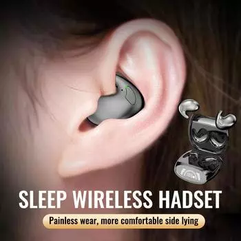 Беспроводные наушники MD528 Sleep TWS, совместимые с Bluetooth, 5.2, скрытые наушники, водонепроницаемые, шумоподавляющие, спортивные наушники IPX7 белый