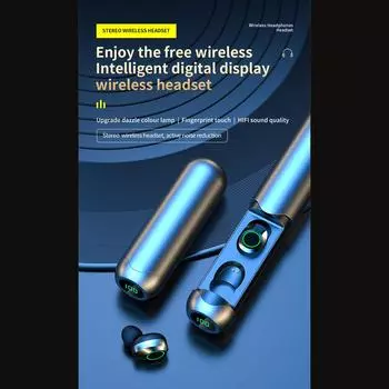 Беспроводные наушники многофункциональные IPX7 водонепроницаемые глубокие басы мини Bluetooth 5.3 наушники для сотовых телефонов планшетов