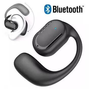 Беспроводные наушники No Pain Wear с Bluetooth5.3, стильные наушники с крючком, водонепроницаемая спортивная гарнитура, Bluetooth-наушники для бизнес-вождения чёрный