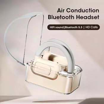 Беспроводные наушники OWS Earbuds Deep Bass Rotable Earhook Наушники с открытым ухом Bluetooth 5.3 с микрофоном для водителей, офиса, спорта чёрный