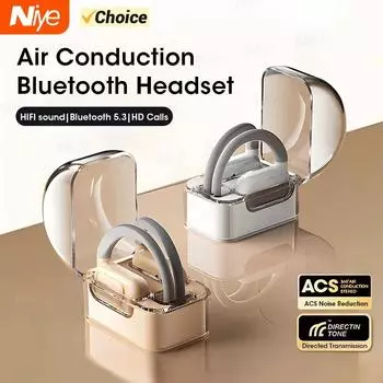Беспроводные наушники OWS Earbuds Deep Bass Rotable Earhook Наушники с открытым ухом Bluetooth 5.3 с микрофоном для водителей, офиса, спорта чёрный