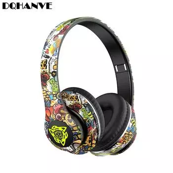 Беспроводные наушники P35 TWS с принтом дракона, Bluetooth-гарнитура, складные стереонаушники и шумоподавление для молодежи