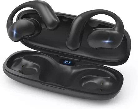Беспроводные наушники, первые в отрасли беспроводные наушники OWS Wireless Bluetooth, до 60 часов непрерывного воспроизведения, наушники с воздушной проводимостью чёрный