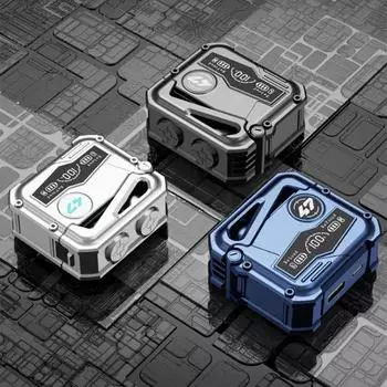 Беспроводные наушники с микрофоном, шумоподавлением, звук Hi-Fi, светодиодный дисплей с низкой задержкой, стабильное соединение, Bluetooth-совместимые наушники 5.3 темно-серого