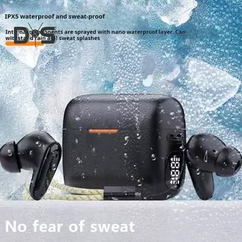 Беспроводные наушники с поддержкой Bluetooth, шумоподавлением, водонепроницаемые, сверхлегкие, перезаряжаемые, удобные наушники-вкладыши белый