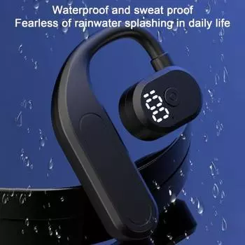 Беспроводные наушники с поддержкой Bluetooth, светодиодный цифровой дисплей, низкая задержка, эргономичный дизайн, водонепроницаемая спортивная гарнитура чёрный