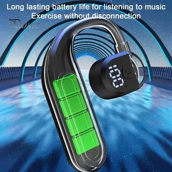 Беспроводные наушники с поддержкой Bluetooth, светодиодный цифровой дисплей, низкая задержка, эргономичный дизайн, водонепроницаемая спортивная гарнитура, наушники-вкладыши чёрный