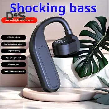 Беспроводные наушники с поддержкой Bluetooth, светодиодный цифровой дисплей, низкая задержка, эргономичный дизайн, водонепроницаемая спортивная гарнитура, наушники-вкладыши чёрный