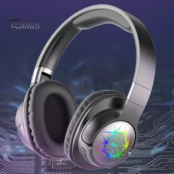 Беспроводные наушники с шумоподавлением, стереозвук, крутой мужской фонарик, стереофоническая беспроводная гарнитура, подарок геймеру чёрный