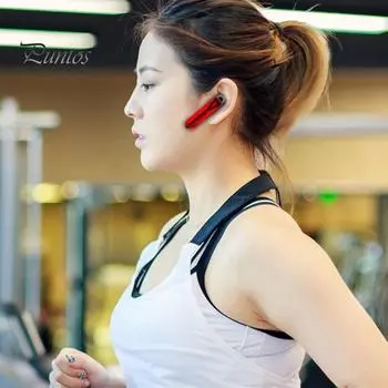 Беспроводные наушники с ушным крючком, длительным временем ожидания, водонепроницаемый IPX7, номер телефона, Bluetooth-совместимая гарнитура 4.1 для фитнеса чёрный