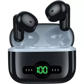 Беспроводные наушники SAMONIC Bluetooth с быстрой зарядкой, совместимые с Bluetooth, многофункциональные сенсорные наушники Bluetooth с автоматическим качеством звука