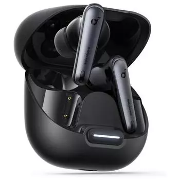 Беспроводные наушники Soundcore от Anker Liberty 4 NC. Шумоподавление на 98,5 %. Адаптивное шумоподавление к ушам и окружающей среде. Звук высокого разрешения. Bluetooth 5.3.