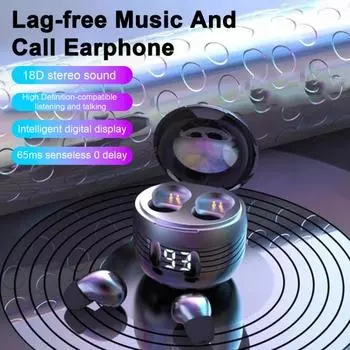 Беспроводные наушники Superbass Smart Touch с шумоподавлением, захватывающая музыка, Bluetooth-совместимая гарнитура 5.3 чёрный