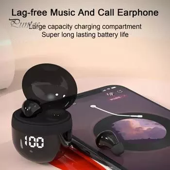 Беспроводные наушники Superbass Smart Touch с шумоподавлением, захватывающая музыка, Bluetooth-совместимая гарнитура 5.3 чёрный