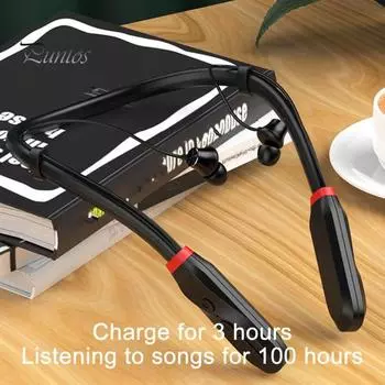 Беспроводные наушники Сверхдлительное время ожидания с шумоподавлением HiFi Sound Bluetooth-совместимые наушники 5.1 чёрный