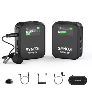 Беспроводные наушники SYNCO G2A1PRO Регулировка громкости Функция шумоподавления Простота эксплуатации В комплекте с зарядным чехлом Удобно носить с собой Видеозапись