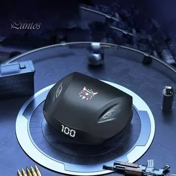 Беспроводные наушники T33 с высококачественным интеллектуальным шумоподавлением, светодиодным цифровым дисплеем, совместимым с Bluetooth, 5.2-дюймовыми стереонаушниками-вкладышами для занятий спортом чёрный