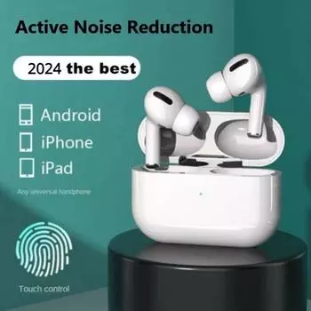 Беспроводные наушники TWS 2024, всплывающие наушники-вкладыши с датчиком стерео объемного звучания Bluetooth 5.0, наушники с сенсорным управлением, гарнитура с микрофоном белый