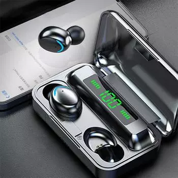 Беспроводные наушники TWS, Bluetooth-наушники, стерео наушники, спортивная бас-гарнитура, водонепроницаемая для смартфона белый