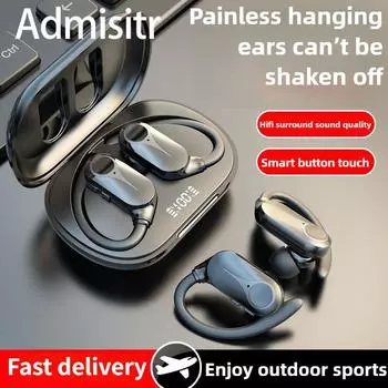 Беспроводные наушники TWS Bluetooth с шумоподавлением, внутриканальные наушники для бега чёрный